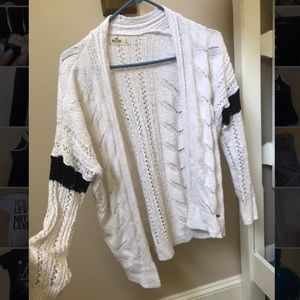 Hollister White Knit Cardigan